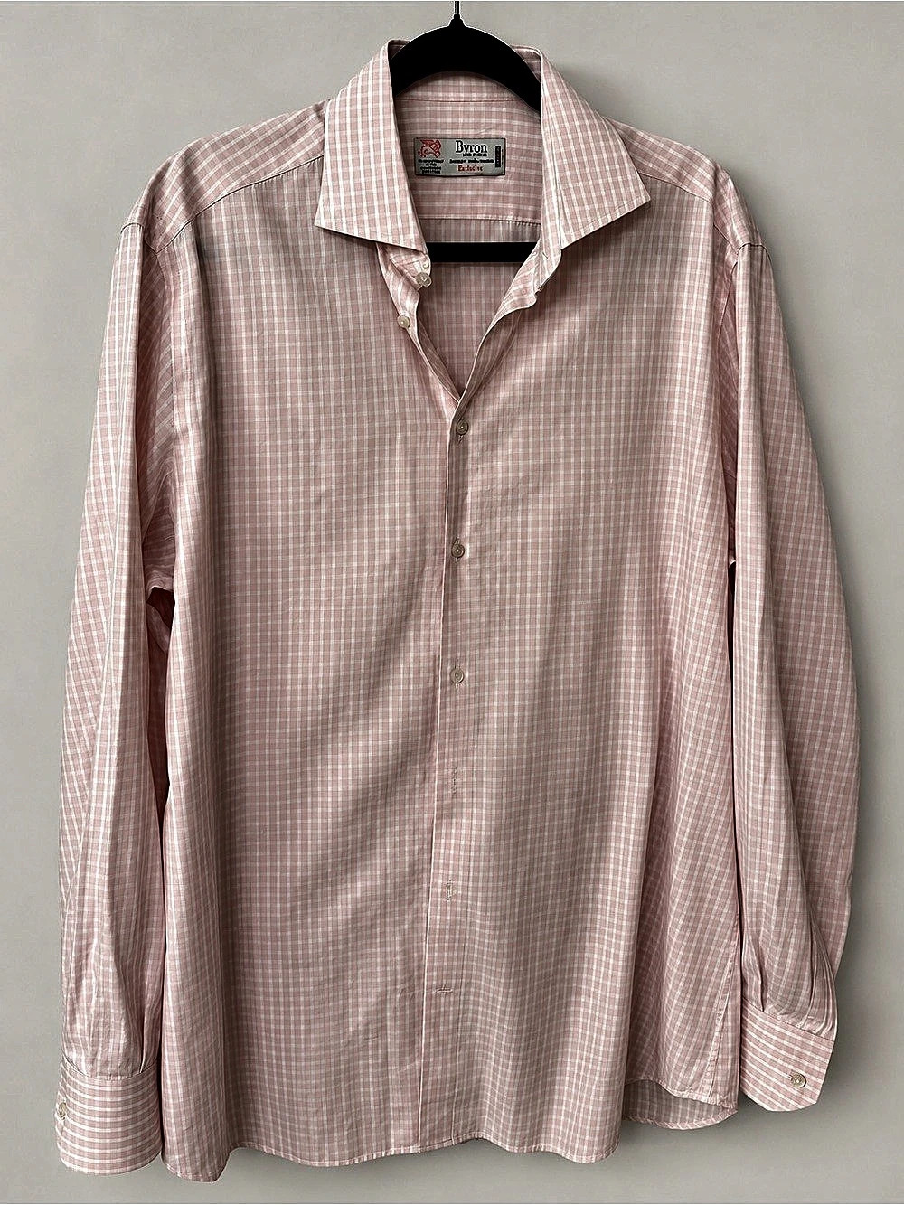 Byron British Style Pink Check Shirt Tailored Fit Old Money Preppy Coastal